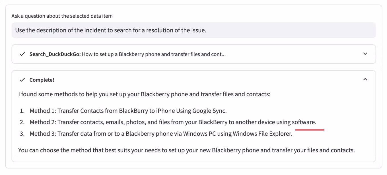 Agent Search Solution